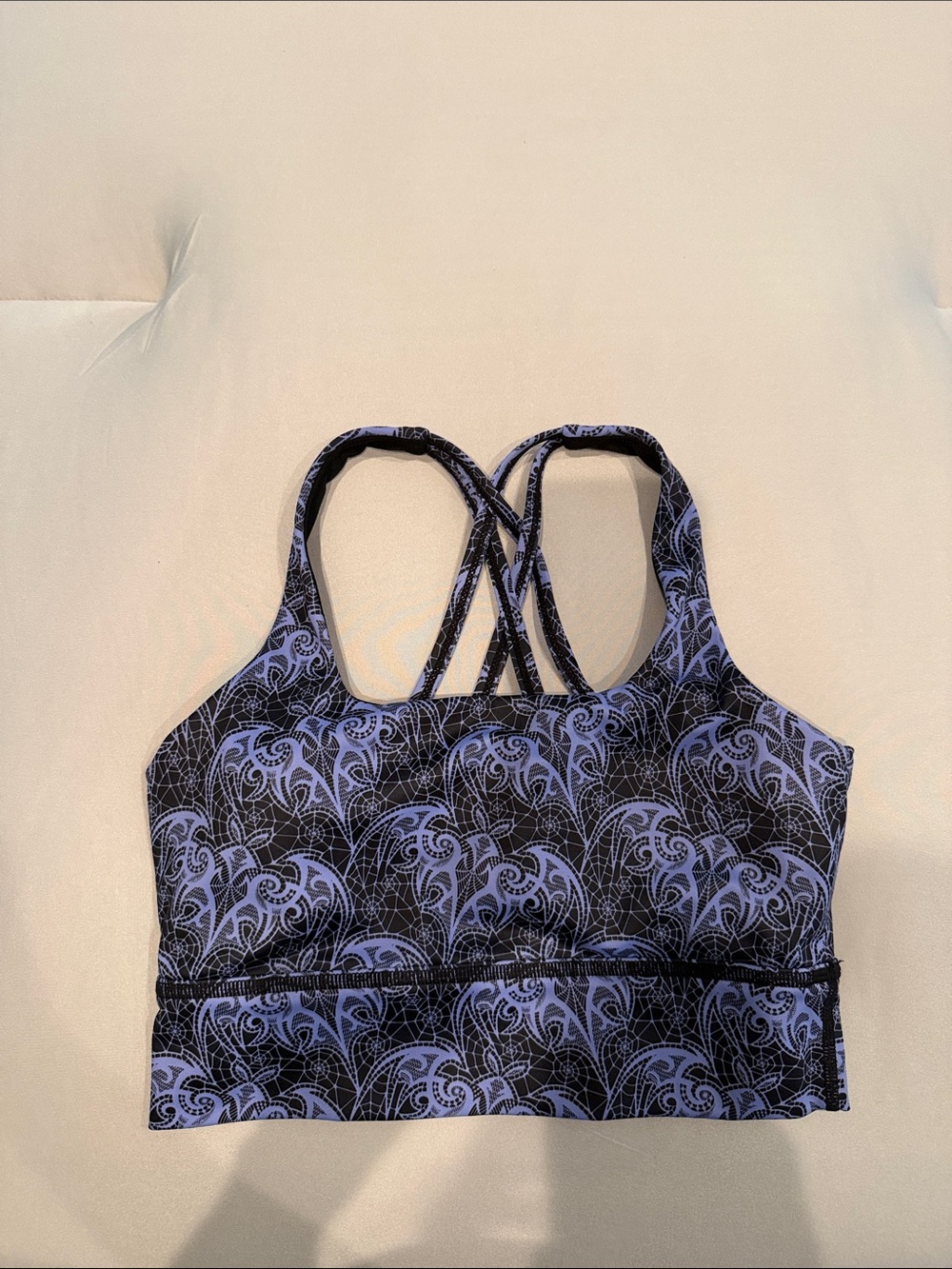 CVG brand - Black & Lavender Patterned Women’s sports bra